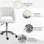 Chaise de bureau à dossier moyen en velours Vinsetto
