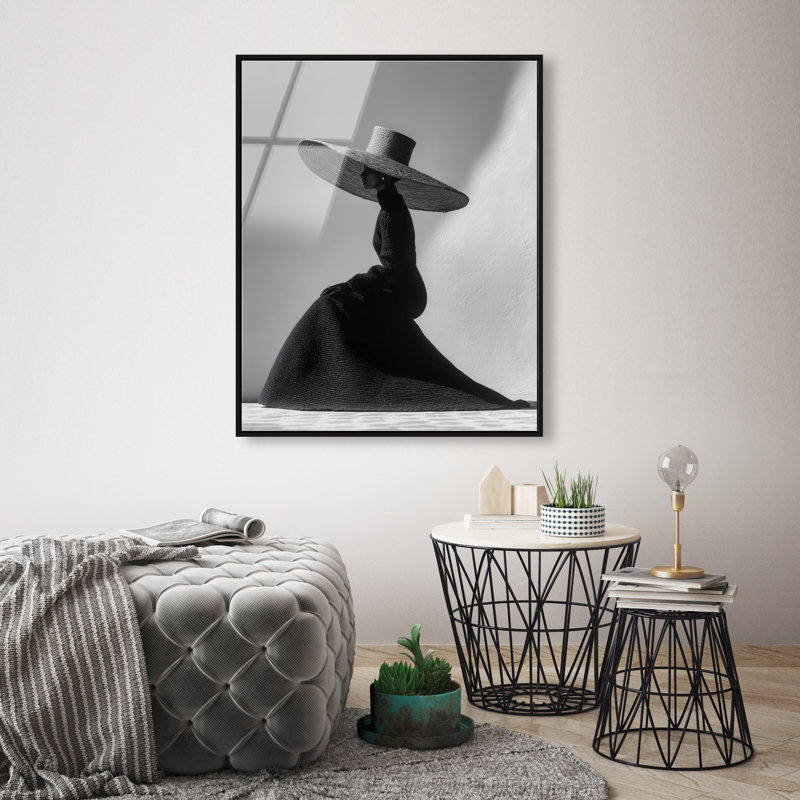 Monumental Modesty I Print, 37"H x 31"W, Black Floater Frame