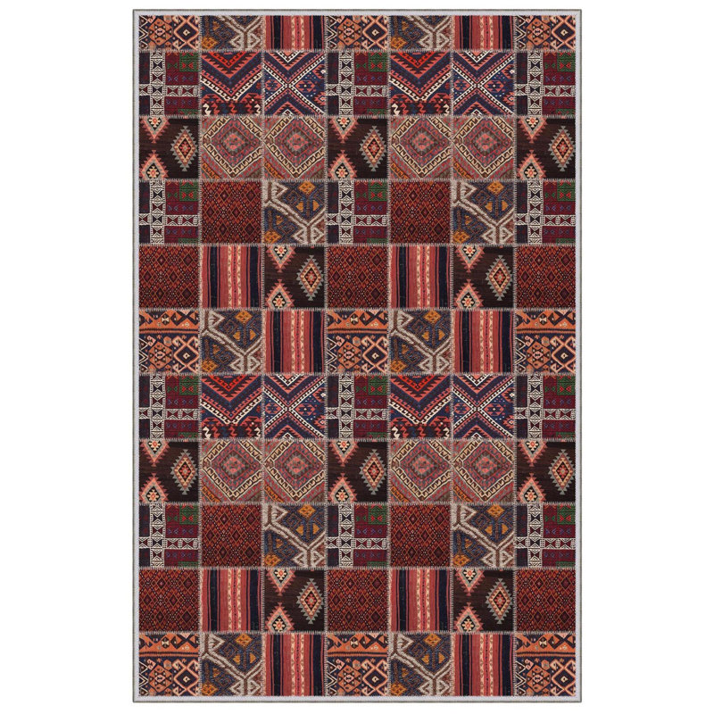 Premium Woven Area Rug, 100% Polyester, 4.6 x 7.2 ft | Antibacterial, Non-Slip PVC Dot Underside | 3D Digital Printing, Machine Washable, Pile Height: 0.3 in | Ideal for Living Room, Bedroom, and Dining Spaces
