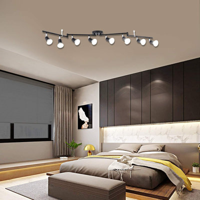 21'' 8 -Light Swing Arm Track Track Kit with Dimmable and Adjustable Head