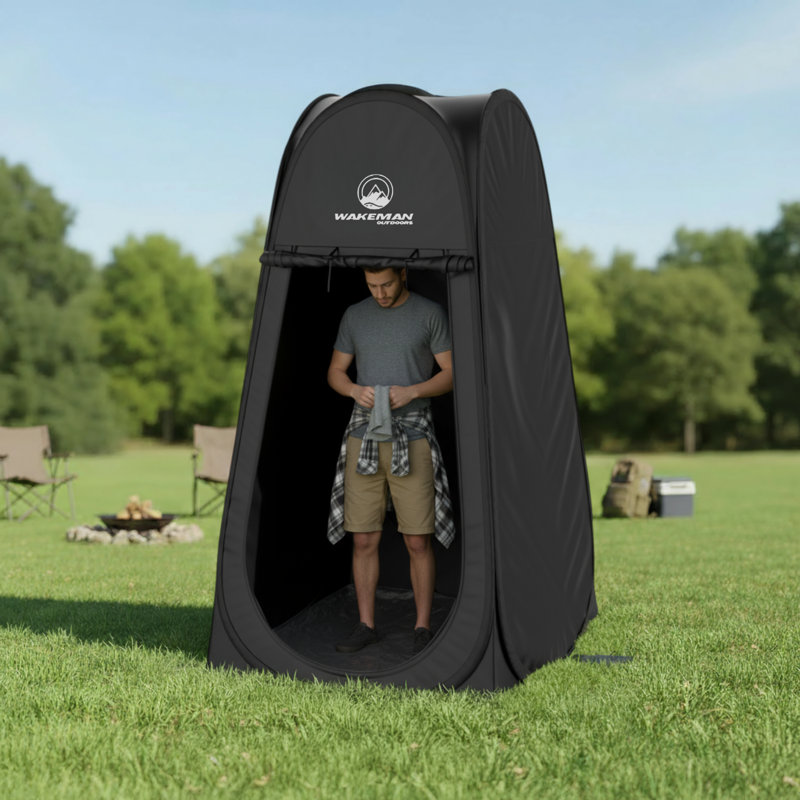 Wakeman Outdoors Pop Up Pod - Privacy Shower Tent, Dressing Room, or Portable Toilet Stall with Carry Bag for Camping, Beach, or Tailgate