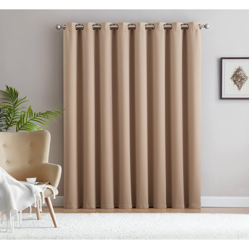 Très large rideau obscurcissant NICOLE PATIOS, L 54 po x L 63 po, Taupe