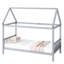 Lit simple gris avec structure de maison - ajout de chambre à coucher en bois d'hévéa de couleurs classiques polyvalentes-1466832741