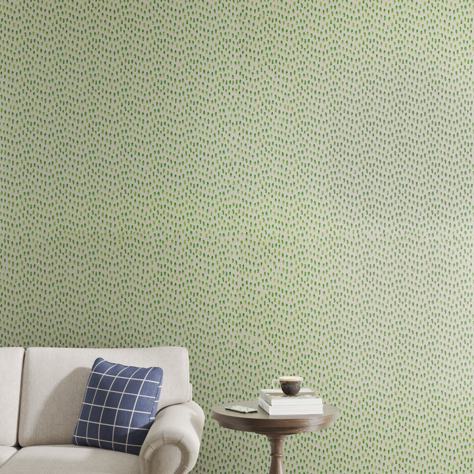 Cherbourg Modern Dots Wallpaper, Green