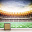 Coucher de soleil au néon Football Stade Sportif Athlète Photographie Gym Gym Papier peint-93996868