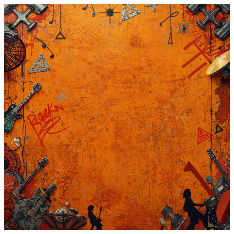 Rideaux de douche orange grunge, L 70 po x H 72 po