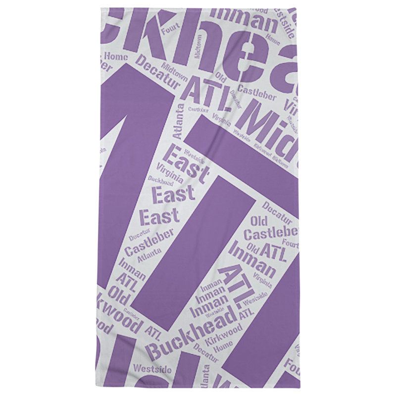Bath Towel, Purple, Poly/Cotton, Atlanta