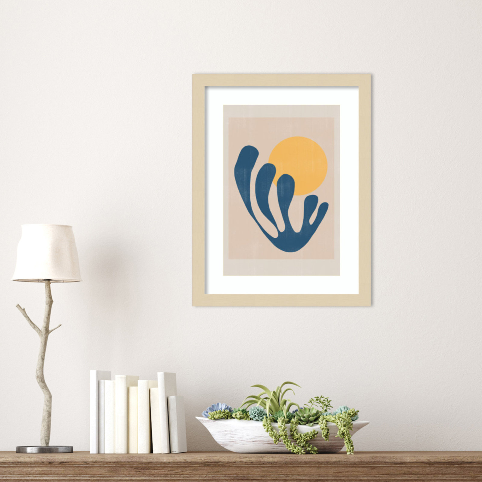 Giese "Modern Plant No. 1" Print, Brown, 17" H x 13" W