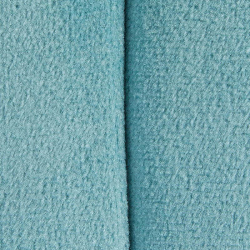 Repose-pieds rond tressé avec revêtement en velours, Bleu