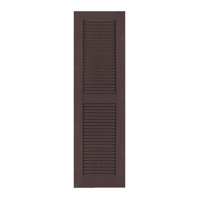 Custom Louvered Shutter with Straight Top