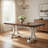 Josanna Extendable Metal Base Dining Table
