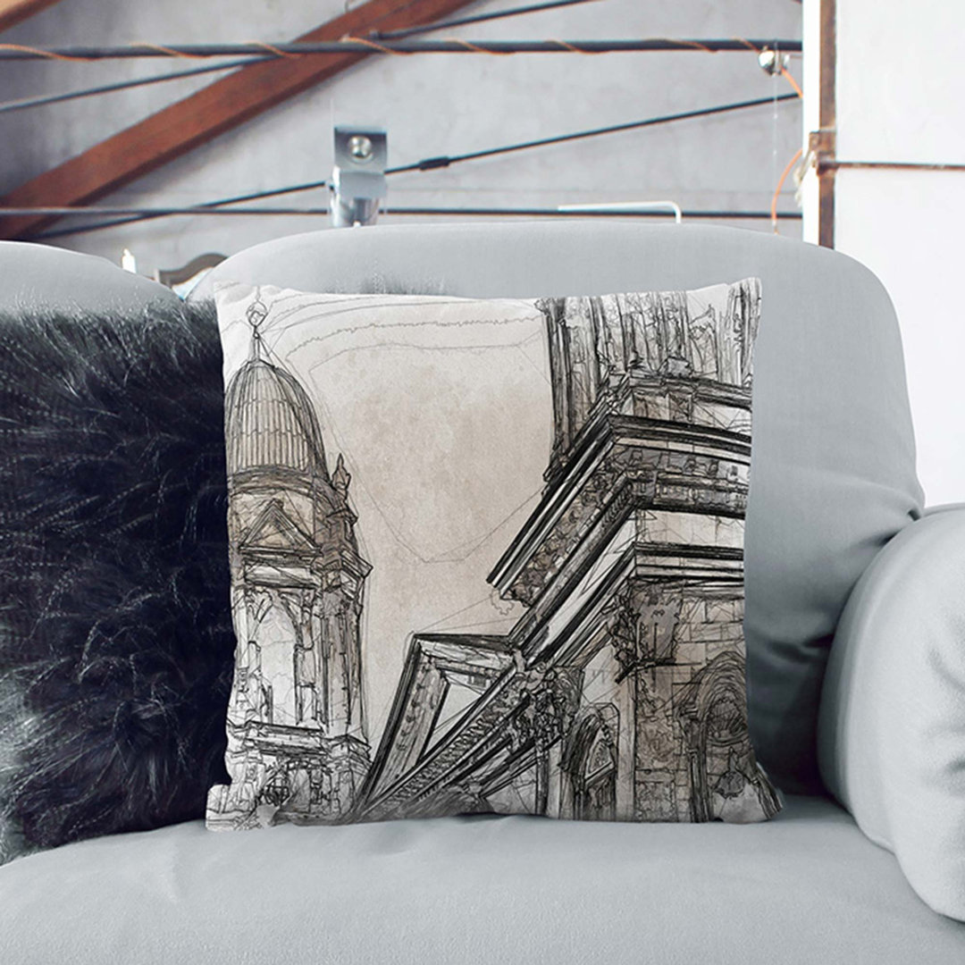 Dom Berlin Cathedral in Abstract Cushion with Filling