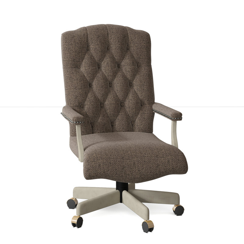 Stanford Swivel Executive Chair, Nickel, Linen (3156 72), Montego Bay