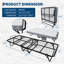 Lit pliant avec matelas, lit ancien de 75 po avec matelas en mousse à mémoire de forme de 5 po et structure en métal pour adultes, lits escamotables peu encombrants pour un rangement facile-375320880