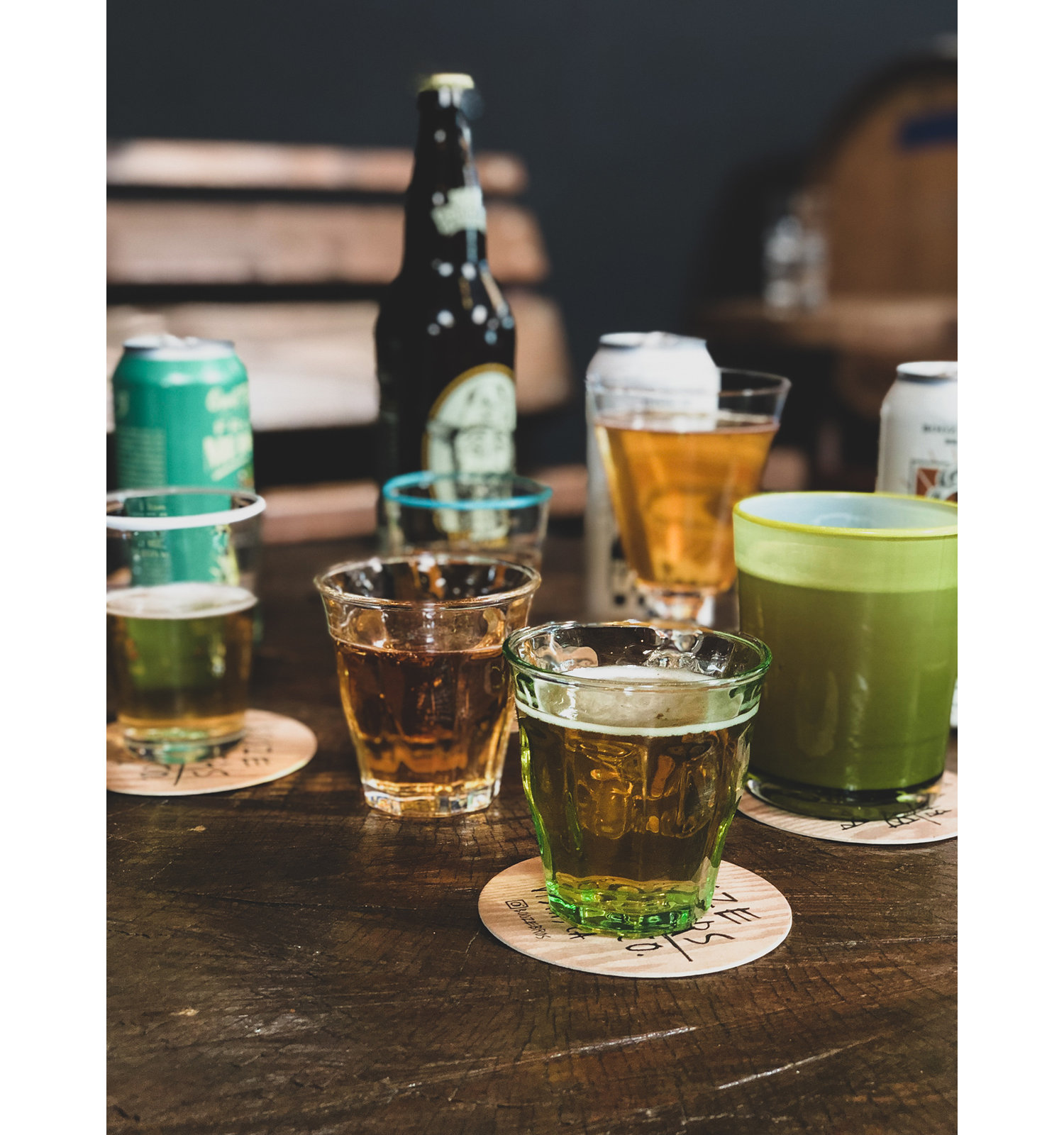 Veruca Ribbed Drinking Glass, Green