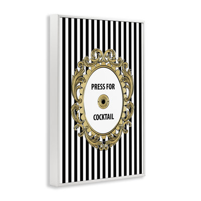 Press For Cocktail Celebration Framed Giclee, design by Martina Pavlova