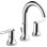 Robinet pour salle de bain Trinsic, chrome, 3 trous, 8 pouces à deux poignées pour meuble-lavabo, ensemble de drain à bouton-poussoir en métal, chrome