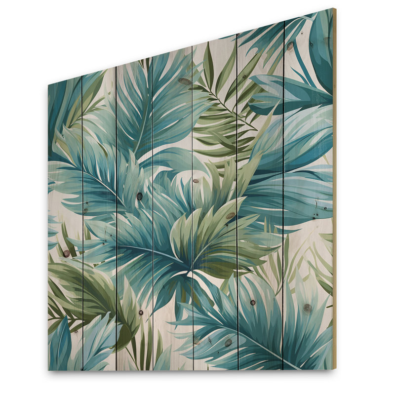 Easthampton - Art mural floral sur bois de pin naturel, H 36 po x l 36 po