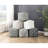 Multi-Color Square Pouf With Fabric Upholstery, Non-Slip, 300Lbs Capacity, 16" H X W D Modern Footstool, Non-Slip Bottom, Multi, 16X16x16
