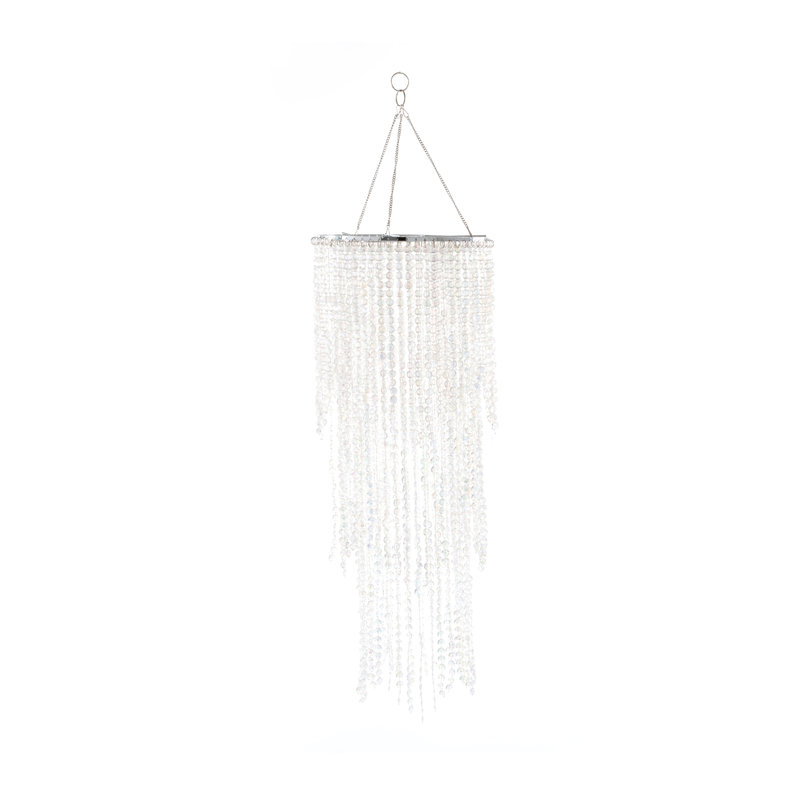 Lustre à niveaux en cristal avec détails en cristal Bethune