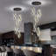 Lustre 5 lumières DEL moderne en acrylique noir-1161757556-1161757560-1161757559