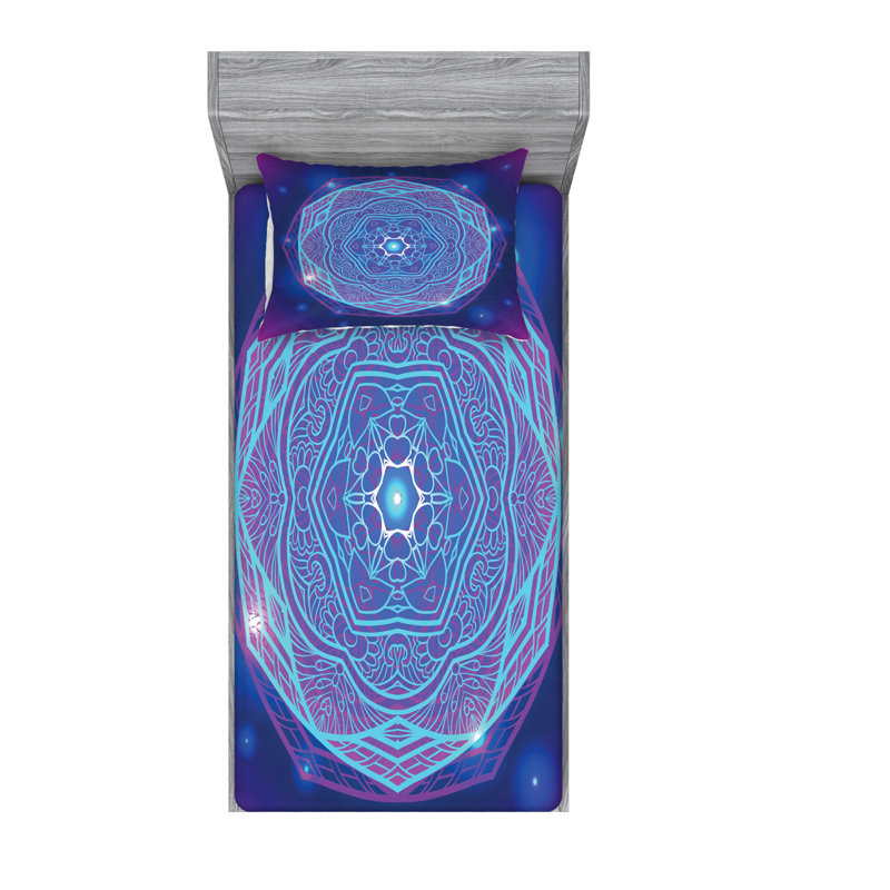 Ensemble de draps star mandala, Ensemble de draps pour lit simple TG avec drap-hou