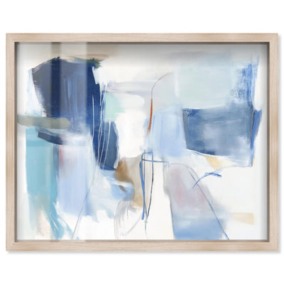 Winter White I Shadowbox Print Teal Decor by Art Remedy