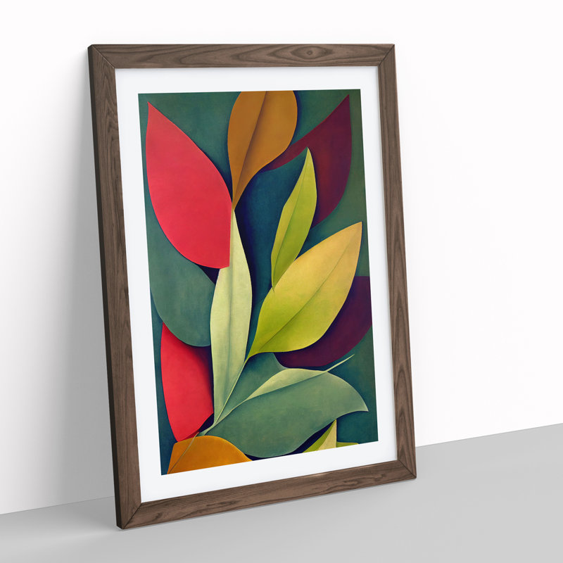 The Glorious Leaves - Framed Print, 46cm H x 34cm W x 2cm D, Walnut Framed