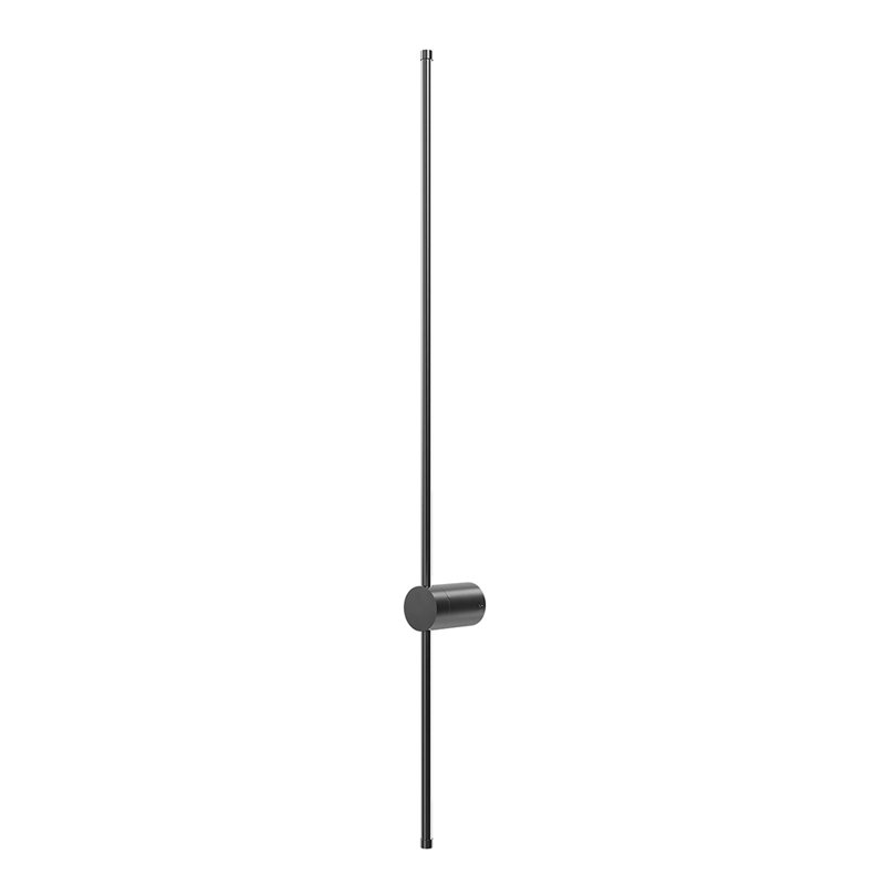 Aluminium LED Wall Light 100cm Wide Flush Mounted Sconce, Black