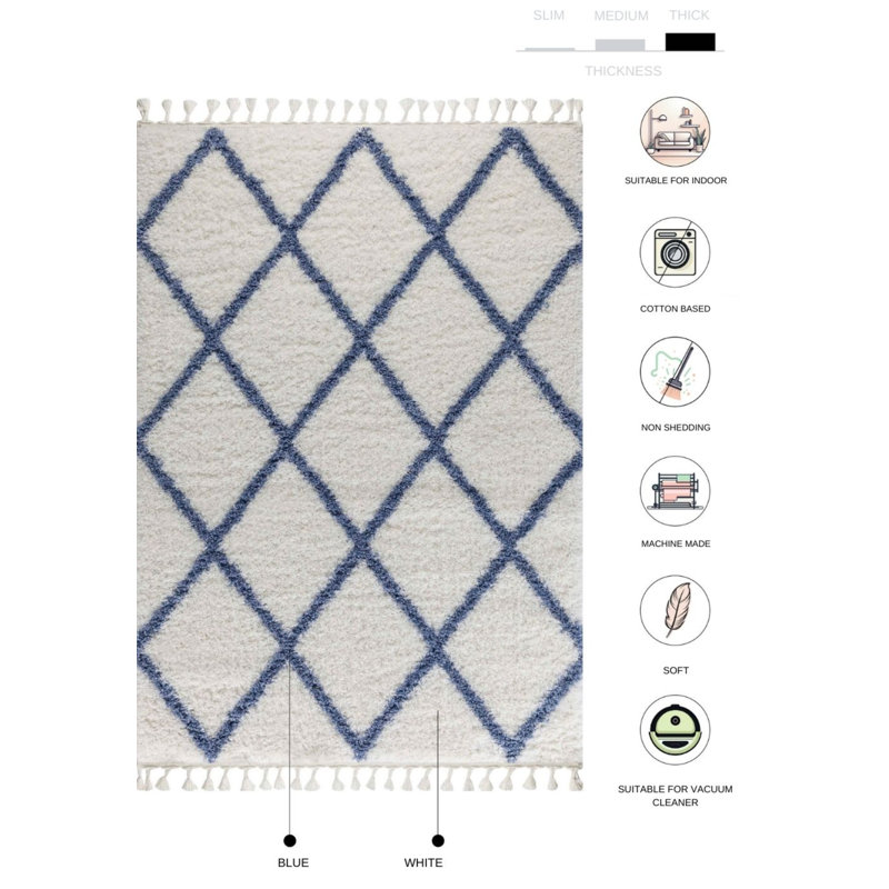 Marquavius Geometric Indoor Rug, Rectangle 6'7" x 9'7"