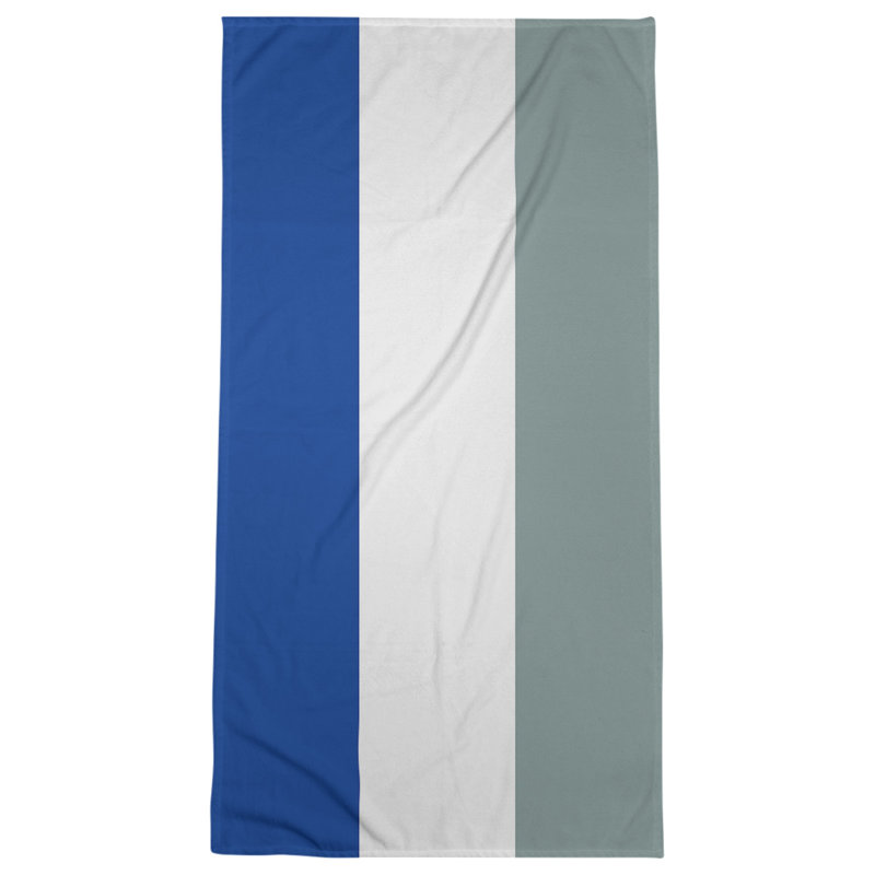 Beach Towel, Light Gray/Dark Gray/Navy