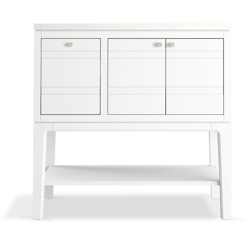 Helst 36-In Bathroom Vanity Set, White