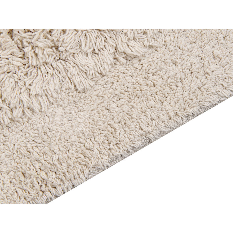 Chetram Solid Colour Cotton Area Rug, Rectangle 140 x 200cm