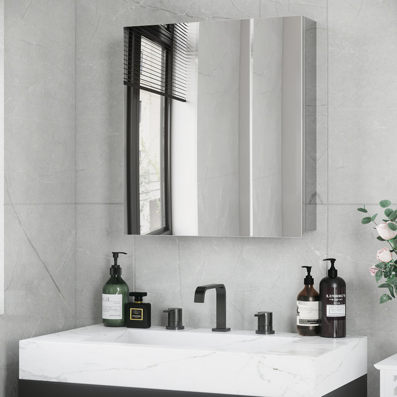 Armoire murale de salle de bain avec miroir - rangement Space Saver