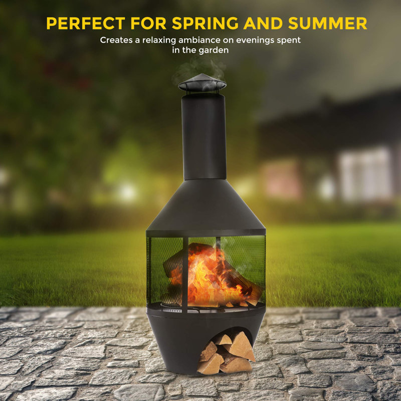 Virgouda Column Wood Burning Smokeless Chimnea
