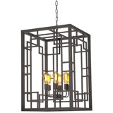 Miami 6 - Light Candle Style Square / Rectangle Chandelier