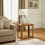 Solid Wood Pedestal End Table