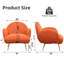 Fauteuil d'appoint moderne, fauteuil rembourré en tissu Sherpa-1469973118