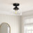Semi Flush Mount Ceiling Light with Glass Shade-2082343583