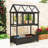 Garden Mini Greenhouse with Movable Wheels, Openable Roof and Storage Box-114494577