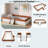 Upholstered Daybed Frame With Fence And Stairs-1581155101