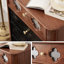 Armoire d'appoint en noyer massif et bois manufacturé