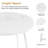 30 Inch Marble White Small Round Dining Table for 2 – Mid-Century Modern Kitchen Table, Breakfast Table, Bistro Table, Indoor & Outdoor MDF Wood Table with Metal Frame, Rustic Modern Dining Table-464769423