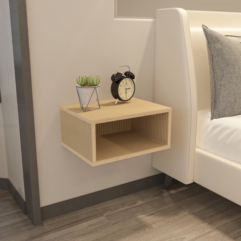Damaree 45cm W Bedside Table, Hazeran Beige