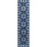 Capistrano Geometric Area Rug in Blue/Silver/Ebony