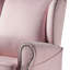 Élégante chaise rose avec housse amovible et garniture cloutée - pour le salon, planeur polyvalent qui s'adapte à l'espace