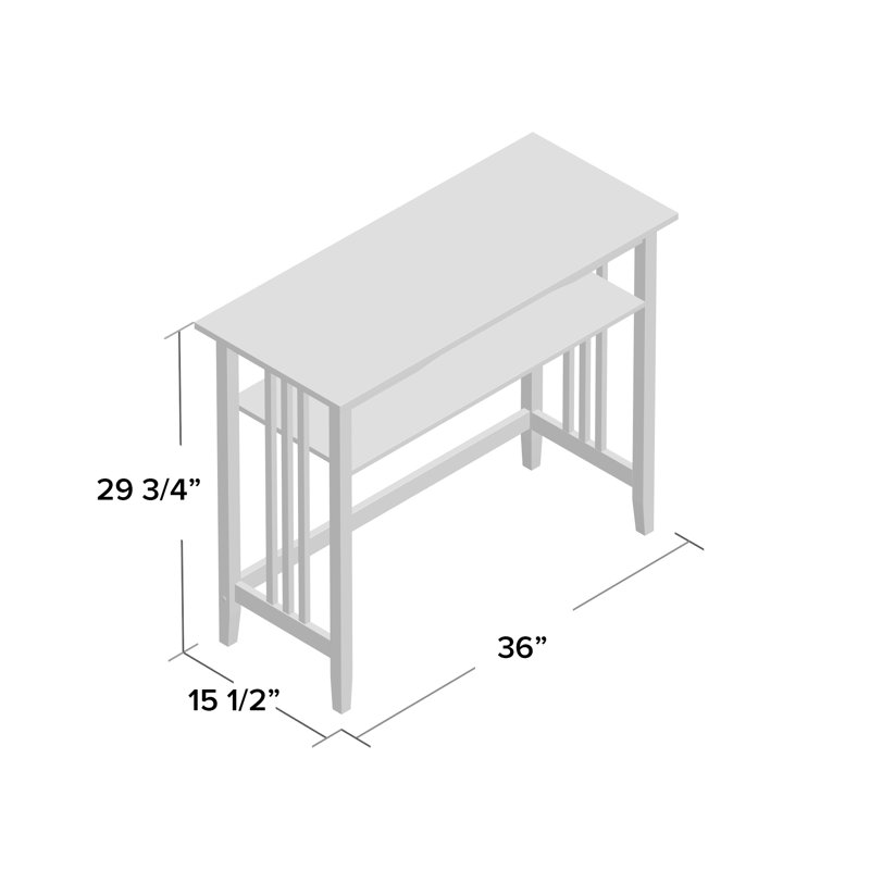Wenger 36'' Console Table, Ash Brown