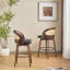 Tabouret de bar rotatif à structure en bois-1729141047