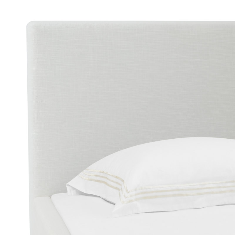 Pippin 100% Linen Bed, White, Queen