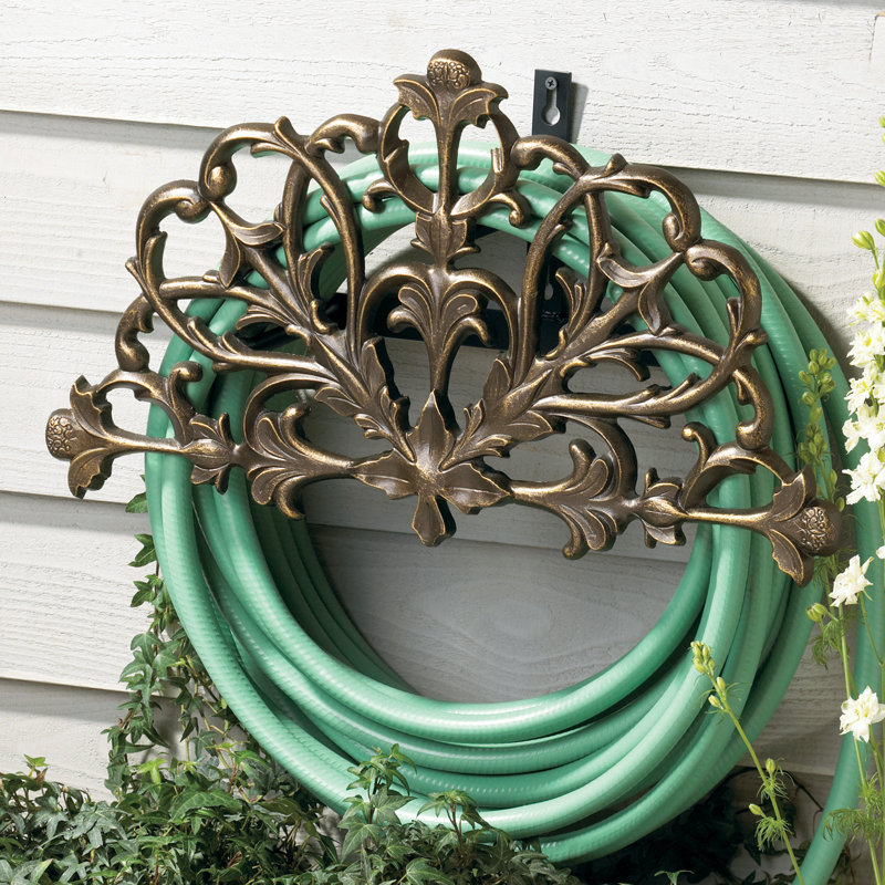 Aluminum Wall Mounted Hose Holder, French Bronze